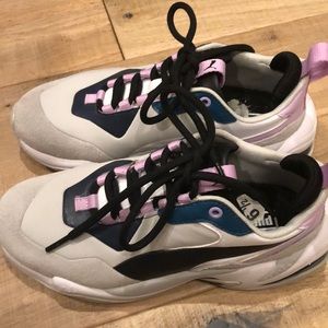 Puma sneakers, size 6.5 color gray and navy